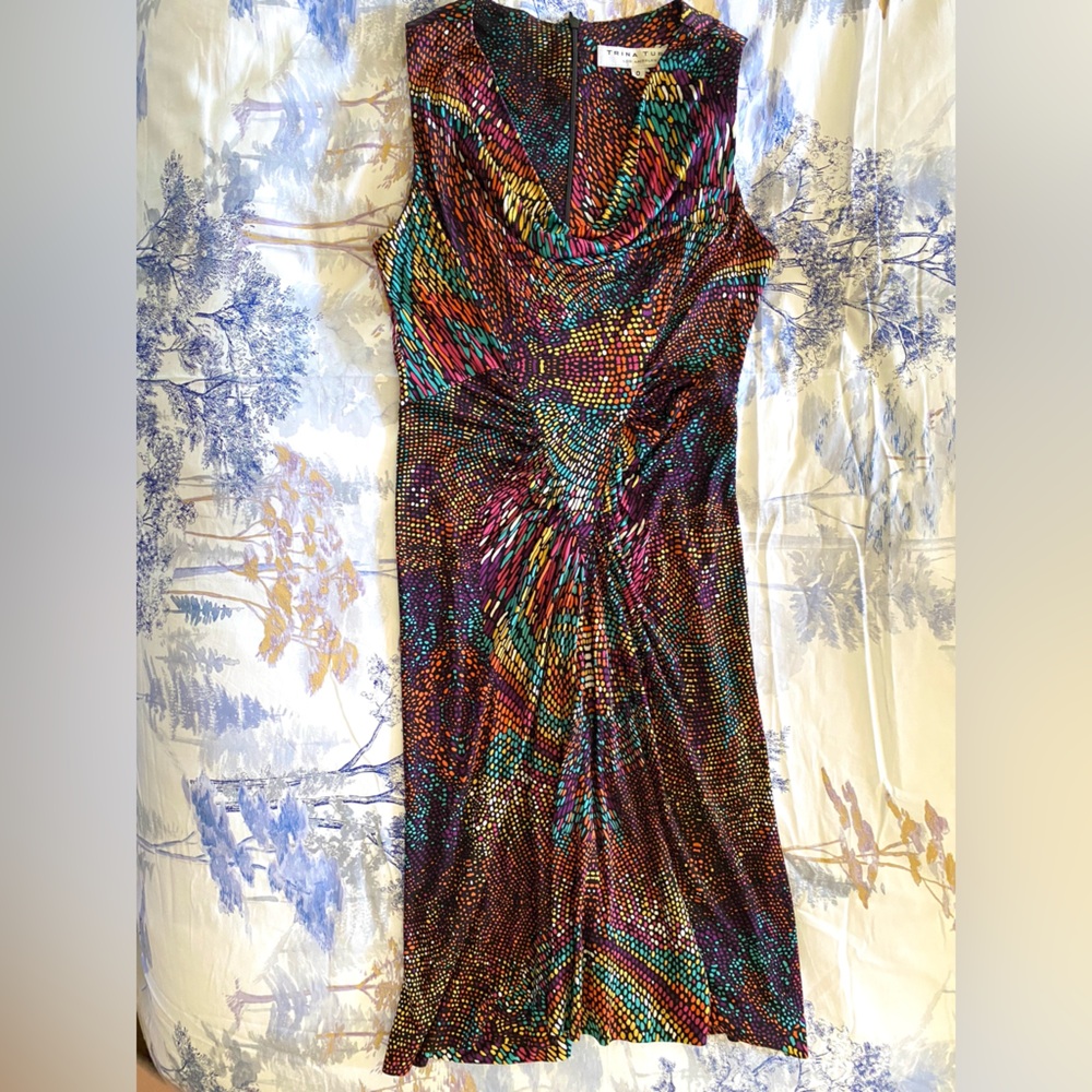 Trina Turk Colorful Patterned Midi Dress